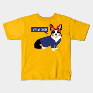 Tri Corgi Rosie Kids T-Shirt